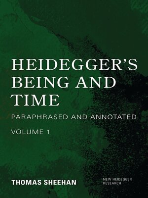 cover image of Heidegger's Being and Time